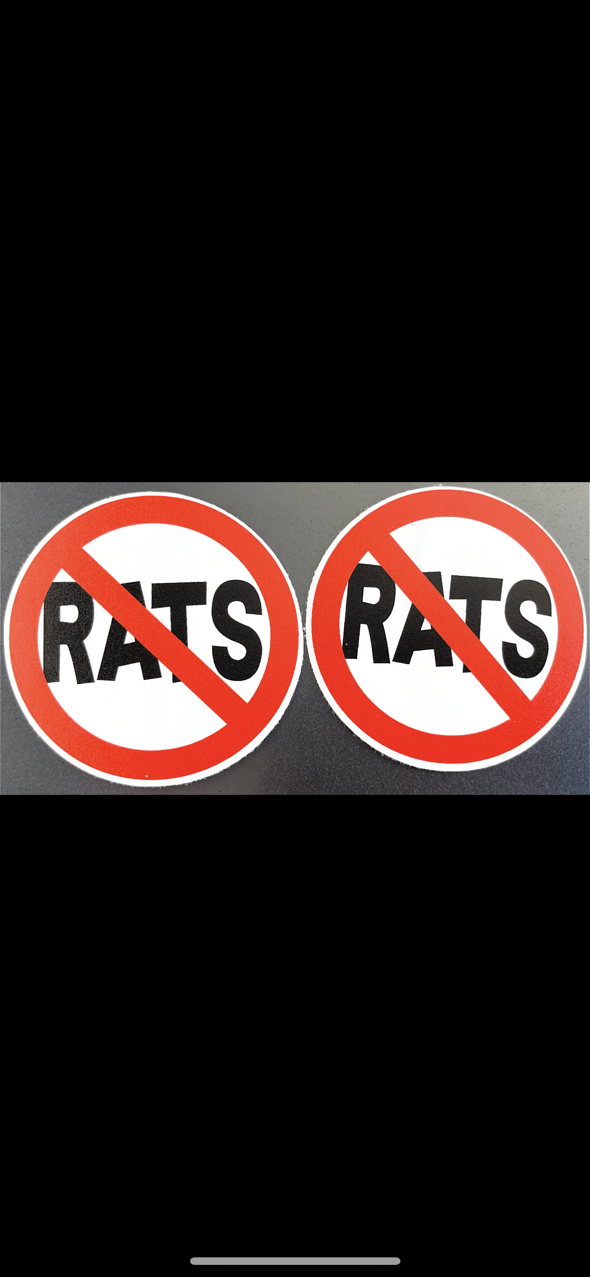 NO RATS 🚫 STICKER - 2 FO 5